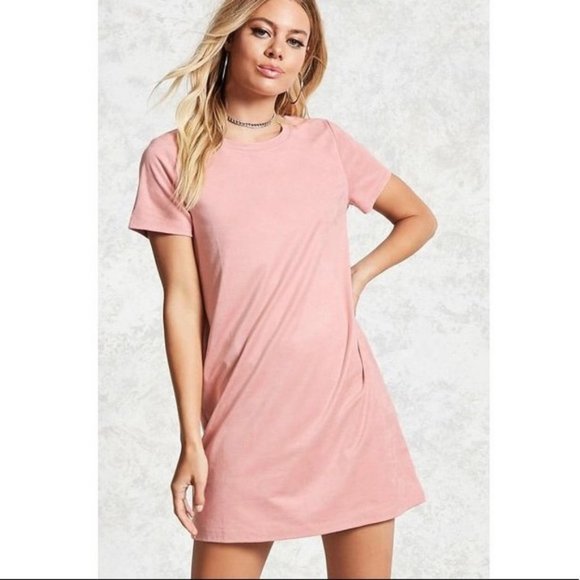 light pink t shirt dress